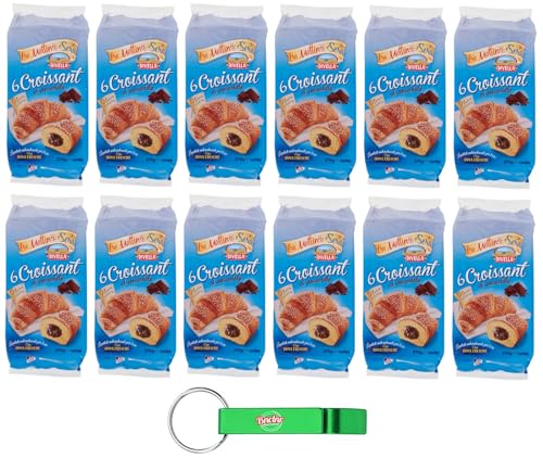 12er-Pack Divella Croissant con Crema al Cioccolato,Croissants mit Schokoladencreme,270g Packung,Jede Packung enthält 6 Croissants + Beni Culinari Kostenloser Schlüsselanhänger 12er-Pack Divella Croissant con Crema al Cioccolato,Croissants mit Schokoladencreme,270g Packung,Jede Packung enthält 6 Croissants + Beni Culinari Kostenloser Schlüsselanhänger von Beni Culinari