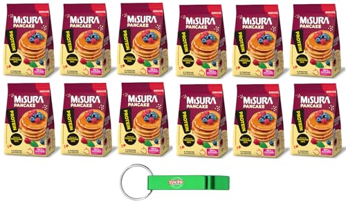 12er-Pack Misura Protein Pancake,Proteinreiche Pfannkuchen,200g Packung,Jede Packung enthält 8 Einzelportionen,zum Verzehr bereit + Beni Culinari Kostenloser Schlüsselanhänger von Beni Culinari