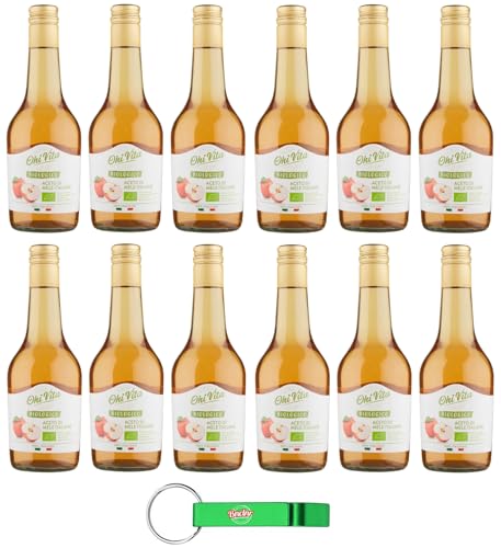 12er-Pack Ohi Vita Apfelessig,Aceto di Mele,100% italienisch,500ml Glasflasche + Beni Culinari Kostenloser Schlüsselanhänger von Beni Culinari