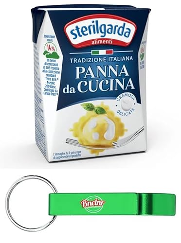 12er-Pack Sterilgarda Panna da Cucina,Italienische Kochsahne,Tetrapak-Verpackung 200ml + Beni Culinari Kostenloser Schlüsselanhänger von Beni Culinari