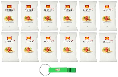 12x San Carlo Patatine Rustica,Kartoffelchips Chips,300g Beutel + Beni Culinari Kostenloser Schlüsselanhänger von Beni Culinari