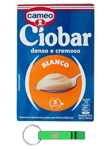 14x Cameo Ciobar Bianco- Pulver Zubereitung für Heiße Weiße Schokolade Hot Chocolate 105g-Packung, jede Packung enthält 5 Beutel à 21g + Beni Culinari Kostenloser Schlüsselanhänger von Beni Culinari