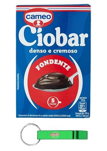 14x Cameo Ciobar Fondente- Pulver Zubereitung für Heiße Dunkle Schokolade Hot Chocolate 115g-Packung, jede Packung enthält 5 Beutel à 23g + Beni Culinari Kostenloser Schlüsselanhänger 14x Cameo Ciobar Fondente- Pulver Zubereitung für Heiße Dunkle Schokolade Hot Chocolate 115g-Packung, jede Packung enthält 5 Beutel à 23g + Beni Culinari Kostenloser Schlüsselanhänger von Beni Culinari
