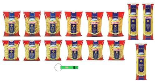 15x Divella Pasta Testpaket Rigatoni - Fusilli- Linguine - Paternosti Lisci- Ziti Tagliati,Italienische Nudeln aus Hartweizengrieß,500g + Beni Culinari Kostenloser Schlüsselanhänger 15x Divella Pasta Testpaket Rigatoni - Fusilli- Linguine - Paternosti Lisci- Ziti Tagliati,Italienische Nudeln aus Hartweizengrieß,500g + Beni Culinari Kostenloser Schlüsselanhänger von Beni Culinari