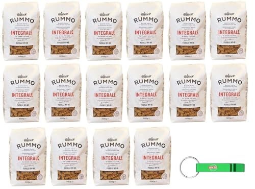 16er-Pack Rummo Pasta Integrale Fusilli N°48,Vollkornnudeln Nudeln Vollkorn Italienische Pasta 500g + Beni Culinari Kostenloser Schlüsselanhänger 16er-Pack Rummo Pasta Integrale Fusilli N°48,Vollkornnudeln Nudeln Vollkorn Italienische Pasta 500g + Beni Culinari Kostenloser Schlüsselanhänger von Beni Culinari