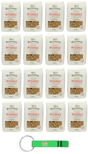 16er-Pack Rummo Pasta Mista Integrale N°74,Vollkornnudeln Nudeln Vollkorn Italienische Pasta 500g + Beni Culinari Kostenloser Schlüsselanhänger von Beni Culinari