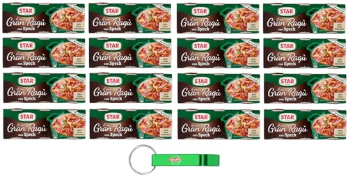 16er-Pack Star il mio Gran Ragù Speck mit 100% italienischem Fleisch und Speck,Packung mit 3 Dosen à 100g + Beni Culinari Kostenloser Schlüsselanhänger von Beni Culinari