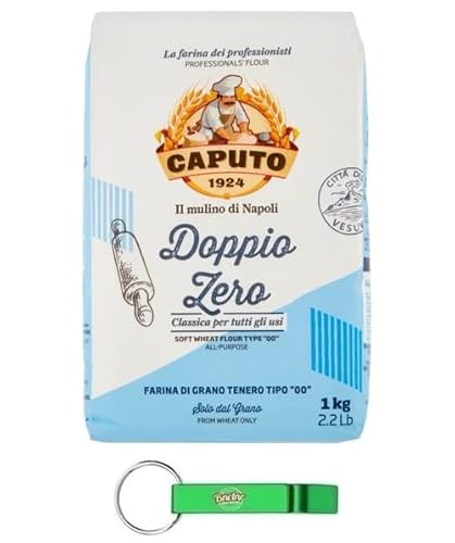16x Caputo Farina Classica Doppio Zero - Mehl TYP 00 - Weichweizenmehl Ideales für Neapolitanische Pizza - 1KG + Beni Culinari Kostenloser Schlüsselanhänger 16x Caputo Farina Classica Doppio Zero - Mehl TYP 00 - Weichweizenmehl Ideales für Neapolitanische Pizza - 1KG + Beni Culinari Kostenloser Schlüsselanhänger von Beni Culinari