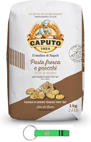 16x Caputo Farina Pasta Fresca e Gnocchi - Mehl TYP 00 - Ideal für frische Pasta und Gnocchi - 1KG + Beni Culinari Kostenloser Schlüsselanhänger 16x Caputo Farina Pasta Fresca e Gnocchi - Mehl TYP 00 - Ideal für frische Pasta und Gnocchi - 1KG + Beni Culinari Kostenloser Schlüsselanhänger von Beni Culinari
