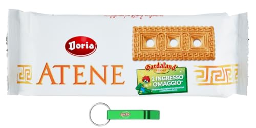 16x Doria Atene Biscotti Frollini - Shortbread-Kekse für Ihr Frühstück oder Ihren Snack - Biscuit 500g + Beni Culinari Kostenloser Schlüsselanhänger von Beni Culinari