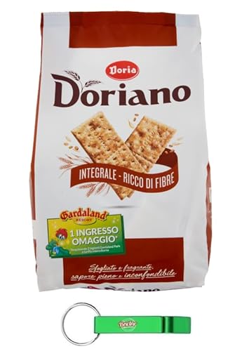 16x Doria Doriano Cracker Integrali - Duftende und Knusprige Vollkorn Cracker - 700g Beutel – Jeder Beutel enthält 24 Einzelportionen + Beni Culinari Kostenloser Schlüsselanhänger 16x Doria Doriano Cracker Integrali - Duftende und Knusprige Vollkorn Cracker - 700g Beutel – Jeder Beutel enthält 24 Einzelportionen + Beni Culinari Kostenloser Schlüsselanhänger von Beni Culinari