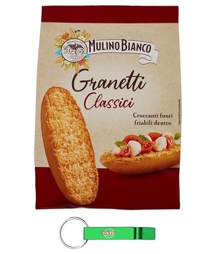 16x Mulino Bianco Granetti Classici - Getoastetes Brot - Knusprige und Krümelige Croutons - Snack Brotcroûtons 300g Packung + Beni Culinari Kostenloser Schlüsselanhänger 16x Mulino Bianco Granetti Classici - Getoastetes Brot - Knusprige und Krümelige Croutons - Snack Brotcroûtons 300g Packung + Beni Culinari Kostenloser Schlüsselanhänger von Beni Culinari