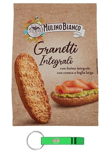 16x Mulino Bianco Granetti Integrali - Getoastetes Brot - Knusprige und Krümelige Croutons aus 100% Vollkorn - Snack Brotcroûtons 280g Packung + Beni Culinari Kostenloser Schlüsselanhänger 16x Mulino Bianco Granetti Integrali - Getoastetes Brot - Knusprige und Krümelige Croutons aus 100% Vollkorn - Snack Brotcroûtons 280g Packung + Beni Culinari Kostenloser Schlüsselanhänger von Beni Culinari