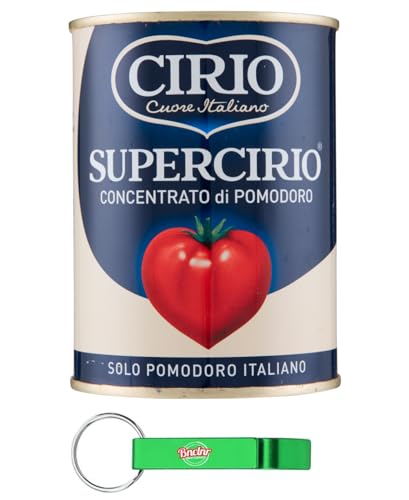 24er-Pack Cirio Concentrato Di Pomodoro,Tomatenkonzentrat,100% Italienische Tomaten,400g Dose + Beni Culinari Kostenloser Schlüsselanhänger von Beni Culinari