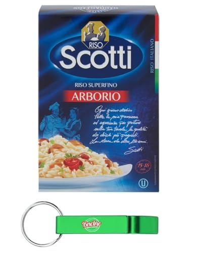 24er-Pack Riso Scotti Riso Arborio,Italienischer Reis,Superfeine Reiskörner,Ideal für Risottos und Timbales,500g Vakuumverpackung + Beni Culinari Kostenloser Schlüsselanhänger von Beni Culinari