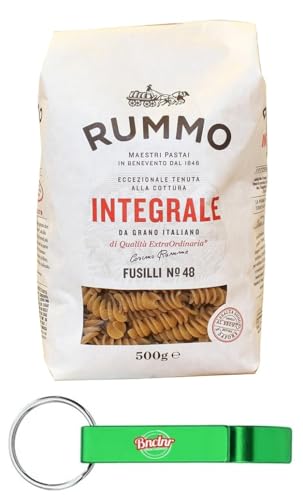 32er-Pack Rummo Pasta Integrale Fusilli N°48,Vollkornnudeln Nudeln Vollkorn Italienische Pasta 500g + Beni Culinari Kostenloser Schlüsselanhänger von Beni Culinari