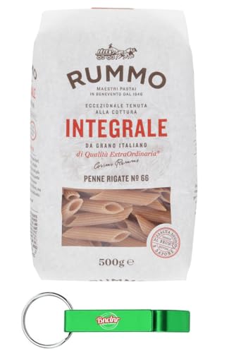 32er-Pack Rummo Pasta Integrale Penne Rigate N°66,Vollkornnudeln Nudeln Vollkorn Italienische Pasta 500g + Beni Culinari Kostenloser Schlüsselanhänger von Beni Culinari