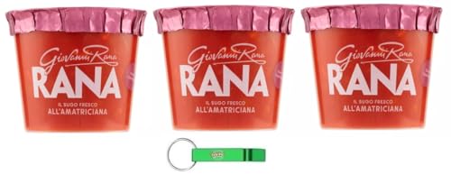 3x Giovanni Rana Sugo Fresco Amatriciana,Frische Amatriciana-Sauce - Pasten Kochsaucen 225g + Beni Culinari Kostenloser Schlüsselanhänger 3x Giovanni Rana Sugo Fresco Amatriciana,Frische Amatriciana-Sauce - Pasten Kochsaucen 225g + Beni Culinari Kostenloser Schlüsselanhänger von Beni Culinari