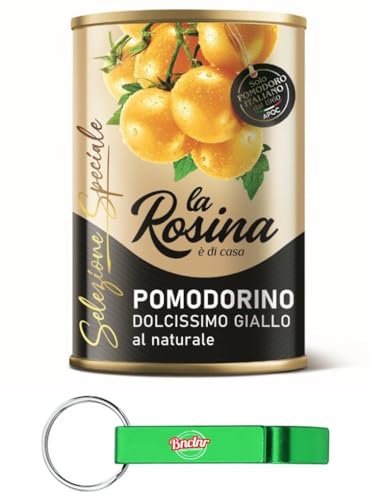 48er-Pack La Rosina Pomodorini Gialli,Gelbe Kirschtomaten, Italienische Tomaten,400g Dose + Beni Culinari Kostenloser Schlüsselanhänger 48er-Pack La Rosina Pomodorini Gialli,Gelbe Kirschtomaten, Italienische Tomaten,400g Dose + Beni Culinari Kostenloser Schlüsselanhänger von Beni Culinari