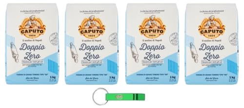 4x Caputo Farina Classica Doppio Zero - Mehl TYP 00 - Weichweizenmehl Ideales für Neapolitanische Pizza - 1KG + Beni Culinari Kostenloser Schlüsselanhänger 4x Caputo Farina Classica Doppio Zero - Mehl TYP 00 - Weichweizenmehl Ideales für Neapolitanische Pizza - 1KG + Beni Culinari Kostenloser Schlüsselanhänger von Beni Culinari