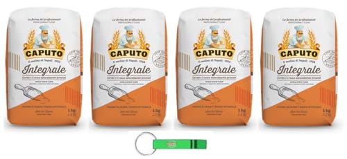 4x Caputo Farina Integrale - Vollkorn Mehl - Vollkorn Weichweizenmehl Ideales für Neapolitanische Pizza - 1KG + Beni Culinari Kostenloser Schlüsselanhänger 4x Caputo Farina Integrale - Vollkorn Mehl - Vollkorn Weichweizenmehl Ideales für Neapolitanische Pizza - 1KG + Beni Culinari Kostenloser Schlüsselanhänger von Beni Culinari