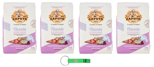 4x Caputo Farina Nuvola - Mehl TYP 0 Ideales Mehl für Neapolitanische Pizza - 1KG + Beni Culinari Kostenloser Schlüsselanhänger 4x Caputo Farina Nuvola - Mehl TYP 0 Ideales Mehl für Neapolitanische Pizza - 1KG + Beni Culinari Kostenloser Schlüsselanhänger von Beni Culinari