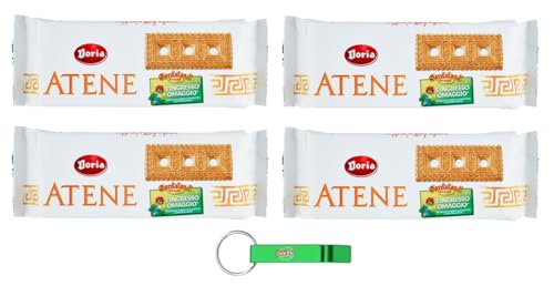 4x Doria Atene Biscotti Frollini - Shortbread-Kekse für Ihr Frühstück oder Ihren Snack - Biscuit 500g + Beni Culinari Kostenloser Schlüsselanhänger von Beni Culinari