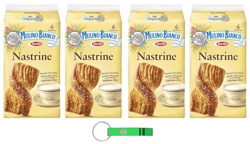 4x Mulino Bianco Nastrine Brioche di Pasta Sfoglia - Blätterteig-Brioche - Italienischer Süßer Snack 240g-Packung, Jede Packung enthält 6 Snacks + Beni Culinari Kostenloser Schlüsselanhänger 4x Mulino Bianco Nastrine Brioche di Pasta Sfoglia - Blätterteig-Brioche - Italienischer Süßer Snack 240g-Packung, Jede Packung enthält 6 Snacks + Beni Culinari Kostenloser Schlüsselanhänger von Beni Culinari