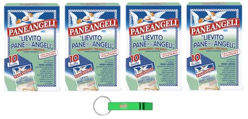 4x Paneangeli Lievito Vanigliato per Dolci - Vanille Hefe für Desserts - Karton mit 10 Beuteln + Beni Culinari Kostenloser Schlüsselanhänger 4x Paneangeli Lievito Vanigliato per Dolci - Vanille Hefe für Desserts - Karton mit 10 Beuteln + Beni Culinari Kostenloser Schlüsselanhänger von Beni Culinari