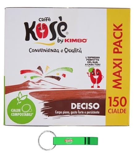 600x Caffè Cialde Kosè By Kimbo Deciso,Kaffeepads 44mm,Einzeln Verpackte + Beni Culinari Kostenloser Schlüsselanhänger 600x Caffè Cialde Kosè By Kimbo Deciso,Kaffeepads 44mm,Einzeln Verpackte + Beni Culinari Kostenloser Schlüsselanhänger von Beni Culinari