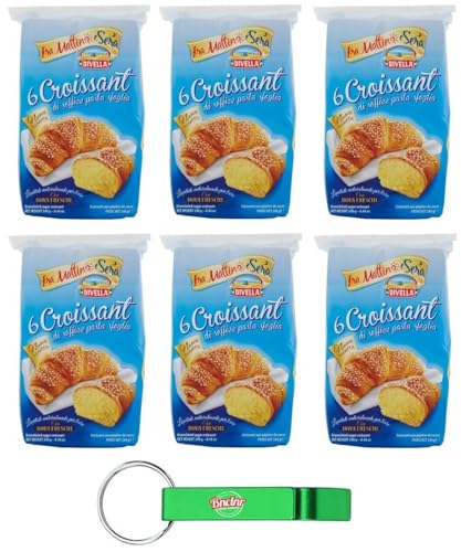 6er-Pack Divella Croissant Classico,Croissants mit weicher Blätterteig,240g Packung,Jede Packung enthält 6 Croissants + Beni Culinari Kostenloser Schlüsselanhänger 6er-Pack Divella Croissant Classico,Croissants mit weicher Blätterteig,240g Packung,Jede Packung enthält 6 Croissants + Beni Culinari Kostenloser Schlüsselanhänger von Beni Culinari