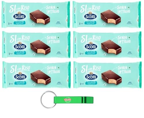 6er-Pack Riso Scotti Merendina Cioccolato,Snack mit Schokoladenüberzug, laktose- und milcheiweißfrei,264g,Jade Packung 8 Snacks à 33g + Beni Culinari Kostenloser Schlüsselanhänger 6er-Pack Riso Scotti Merendina Cioccolato,Snack mit Schokoladenüberzug, laktose- und milcheiweißfrei,264g,Jade Packung 8 Snacks à 33g + Beni Culinari Kostenloser Schlüsselanhänger von Beni Culinari