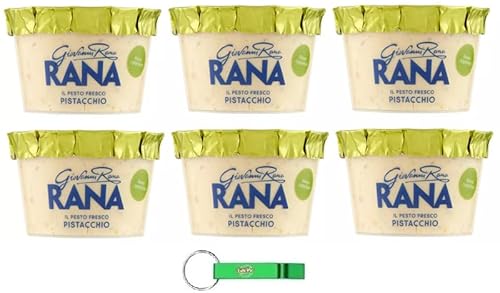 6x Giovanni Rana Pesto Fresco Pistacchio,Frisches Pistazienpesto Sauce 150g + Beni Culinari Kostenloser Schlüsselanhänger 6x Giovanni Rana Pesto Fresco Pistacchio,Frisches Pistazienpesto Sauce 150g + Beni Culinari Kostenloser Schlüsselanhänger von Beni Culinari
