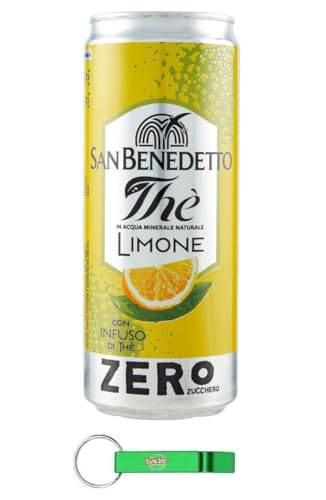 72x San Benedetto Thè Limone Zero,Erfrischendes Alkoholfreies Getränk,Eistee mit Zitrone Ohne Zucker,330ml Einwegdose + Beni Culinari Kostenloser Schlüsselanhänger 72x San Benedetto Thè Limone Zero,Erfrischendes Alkoholfreies Getränk,Eistee mit Zitrone Ohne Zucker,330ml Einwegdose + Beni Culinari Kostenloser Schlüsselanhänger von Beni Culinari