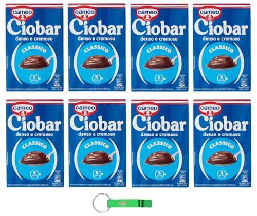 8x Cameo Ciobar Classico - Pulver Zubereitung für Heiße Schokolade Hot Chocolate 125g-Packung, jede Packung enthält 5 Beutel à 25g + Beni Culinari Kostenloser Schlüsselanhänger 8x Cameo Ciobar Classico - Pulver Zubereitung für Heiße Schokolade Hot Chocolate 125g-Packung, jede Packung enthält 5 Beutel à 25g + Beni Culinari Kostenloser Schlüsselanhänger von Beni Culinari