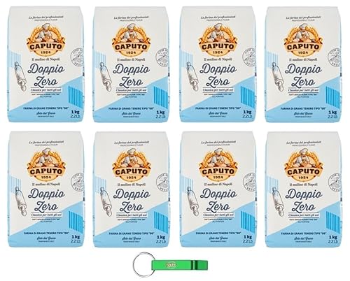 8x Caputo Farina Classica Doppio Zero - Mehl TYP 00 - Weichweizenmehl Ideales für Neapolitanische Pizza - 1KG + Beni Culinari Kostenloser Schlüsselanhänger 8x Caputo Farina Classica Doppio Zero - Mehl TYP 00 - Weichweizenmehl Ideales für Neapolitanische Pizza - 1KG + Beni Culinari Kostenloser Schlüsselanhänger von Beni Culinari