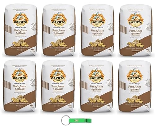 8x Caputo Farina Pasta Fresca e Gnocchi - Mehl TYP 00 - Ideal für frische Pasta und Gnocchi - 1KG + Beni Culinari Kostenloser Schlüsselanhänger 8x Caputo Farina Pasta Fresca e Gnocchi - Mehl TYP 00 - Ideal für frische Pasta und Gnocchi - 1KG + Beni Culinari Kostenloser Schlüsselanhänger von Beni Culinari