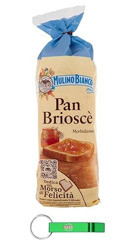 8x Mulino Bianco Briosce', Brot vom Typ 0 mit Frische italienische Eier, frische italienische Milch - 400g Packung + Beni Culinari Kostenloser Schlüsselanhänger 8x Mulino Bianco Briosce', Brot vom Typ 0 mit Frische italienische Eier, frische italienische Milch - 400g Packung + Beni Culinari Kostenloser Schlüsselanhänger von Beni Culinari