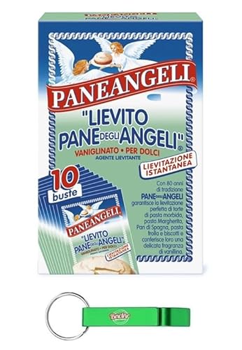 8x Paneangeli Lievito Vanigliato per Dolci - Vanille Hefe für Desserts - Karton mit 10 Beuteln + Beni Culinari Kostenloser Schlüsselanhänger 8x Paneangeli Lievito Vanigliato per Dolci - Vanille Hefe für Desserts - Karton mit 10 Beuteln + Beni Culinari Kostenloser Schlüsselanhänger von Beni Culinari