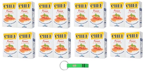 8x Parmalat Chef Panna al Salmone - Creme mit Lachs - Kochsahne Ideal zum Würzen von ersten Gängen aller Art Packung mit 2x125ml + Beni Culinari Kostenloser Schlüsselanhänger 8x Parmalat Chef Panna al Salmone - Creme mit Lachs - Kochsahne Ideal zum Würzen von ersten Gängen aller Art Packung mit 2x125ml + Beni Culinari Kostenloser Schlüsselanhänger von Beni Culinari