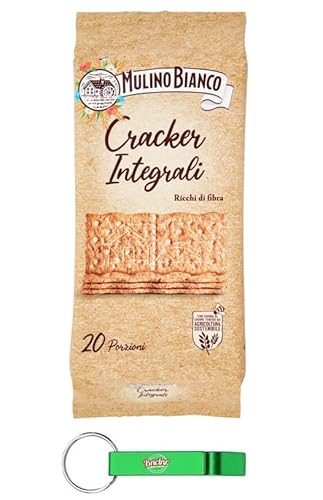 9x Mulino Bianco Cracker Integrali,Cracker mit 100 % Vollkornmehl und Sauerteig Vollkorncracker - Snack 500g Packung + Beni Culinari Kostenloser Schlüsselanhänger 9x Mulino Bianco Cracker Integrali,Cracker mit 100 % Vollkornmehl und Sauerteig Vollkorncracker - Snack 500g Packung + Beni Culinari Kostenloser Schlüsselanhänger von Beni Culinari