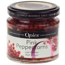 Opies Pink Peppercorns with Malt Vinegar - Pack Size = 1x105g von Opies