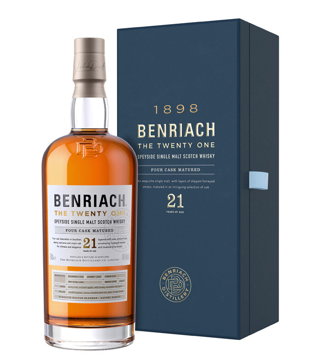 Benriach 21 Temporis Peated Single Malt Whisky (46 % Vol., 0,7 Liter) von Benriach Distillery