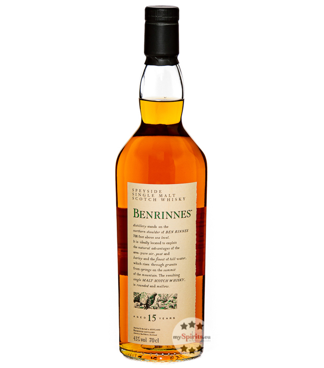 Benrinnes 15 Jahre Speyside Single Malt Whisky (43 % vol, 0,7 Liter) von Benrinnes Distillery