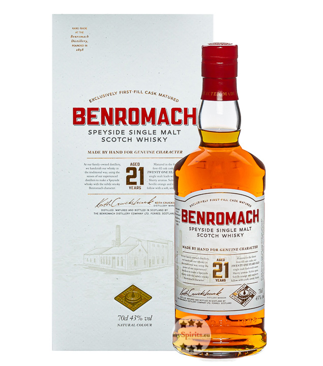 Benromach 21 Jahre Single Malt Scotch Whisky (43 % Vol., 0,7 Liter) von Benromach Distillery