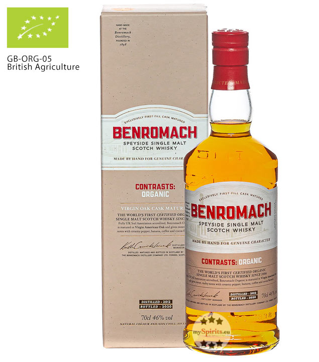 Benromach Contrasts: Organic Single Malt Whisky Bio (46 % Vol., 0,7 Liter) von Benromach Distillery