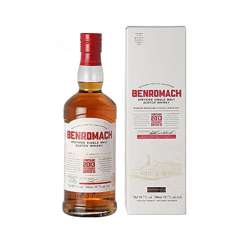 Benromach Vintage 2013 Cask Strength Batch 01 – 59,7% vol. Speyside Single Malt Scotch Whisky (1 x 0.7 l) von Benromach