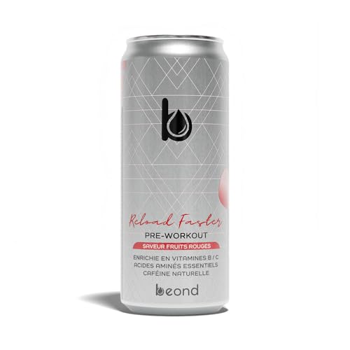 Beond - Reload Pre-workout Drink (330ml) - Energiegetränke - Pre-Workout-Energiedrink - Himbeere Pfirsich von Beond