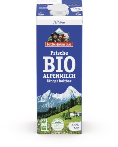 Berchtesgadener Land BGL Frische Bio-Alpenmilch ESL 1,5% Fett (6 x 1 l) von Berchtesgadener Land