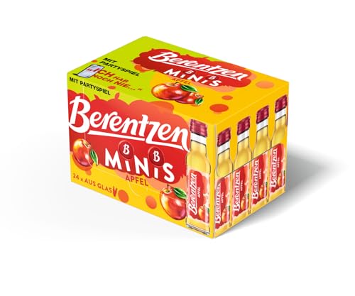 Berentzen Minis Apfel Glas | Im praktischen Minis-Format | 24 x 0,02 L | 18% vol. von Berentzen
